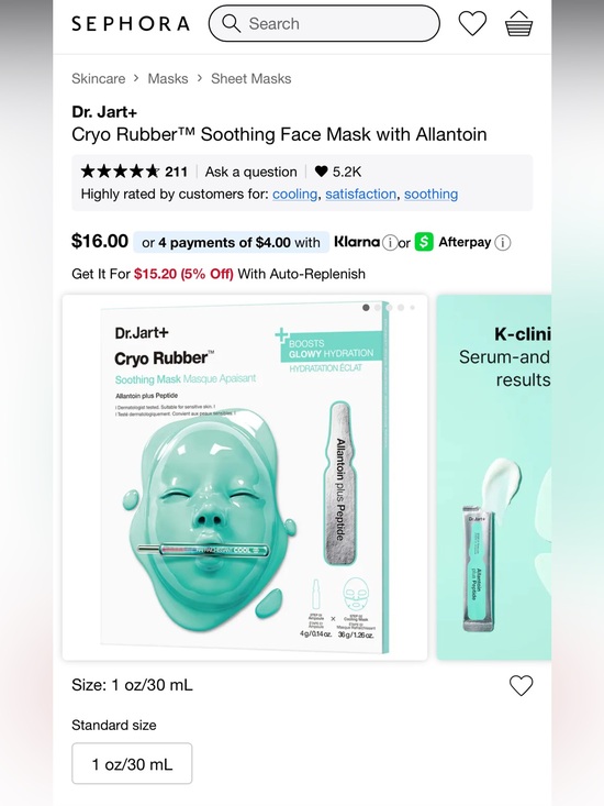 Dr Jart Other - Cryo Rubber Soothing Face Mask – Dr. Jart